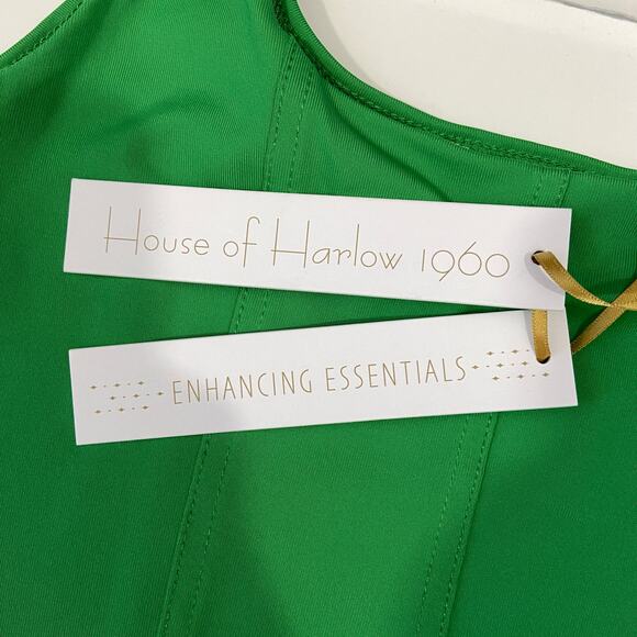 House of Harlow 1960 All Day Contour Bodysuit New With Tag Green Medium - Picture 4 of 7